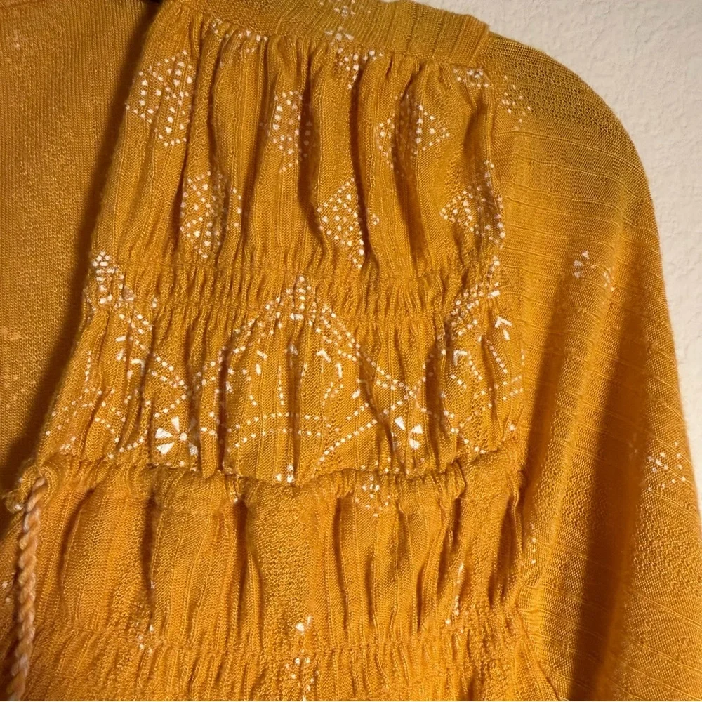 Lucky Brand Mustard Yellow Embroidered Boho Tunic - Picture 6 of 14